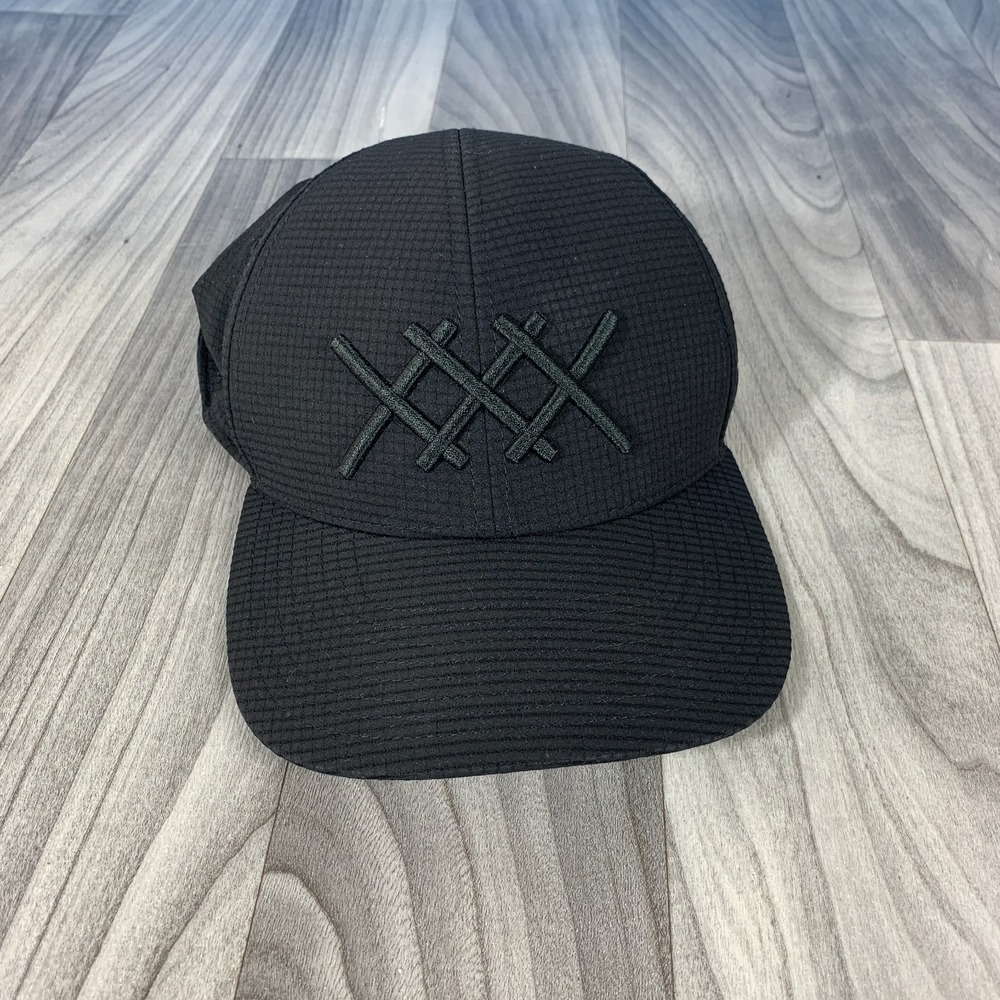 Rhone Performance Hat Black Snapback Adjustable